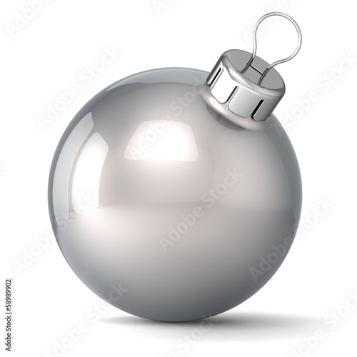 Christmas ball New Years Eve bauble decoration silver icon