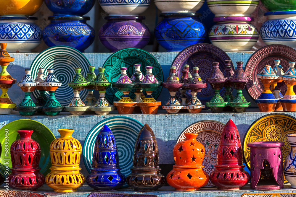 Moroccan traditional ceramics - obrazy, fototapety, plakaty 