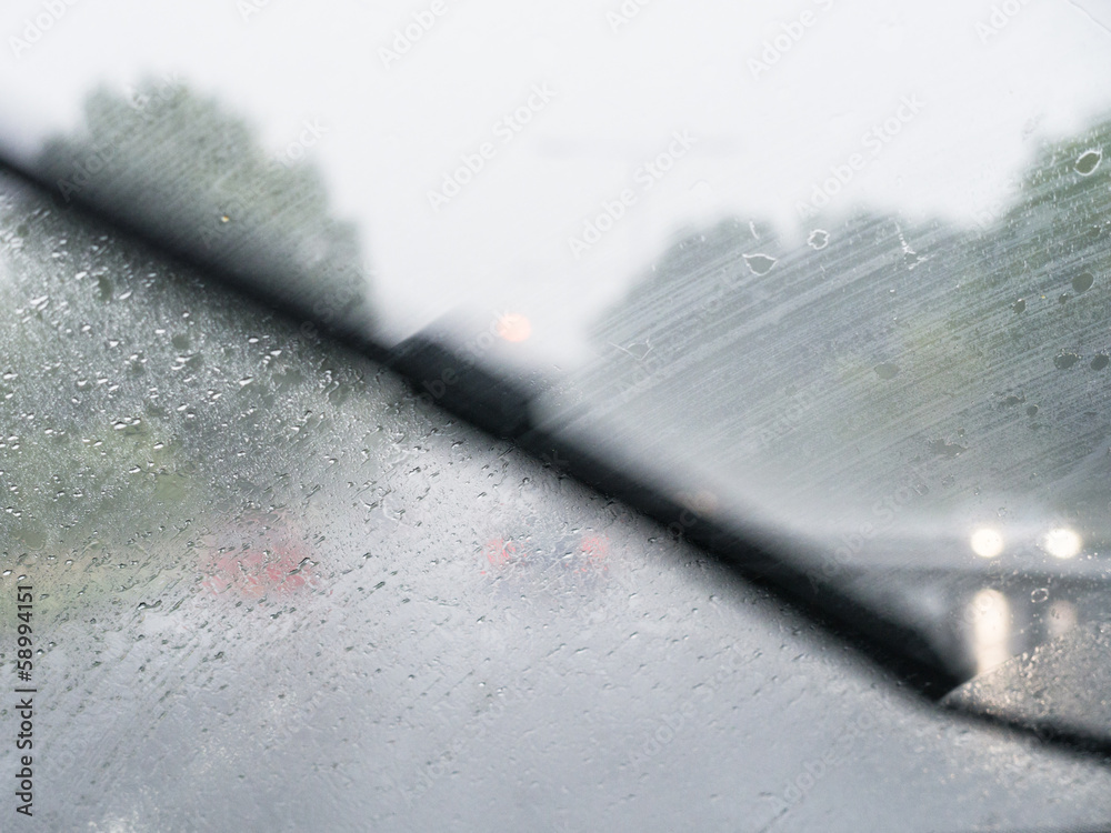 Obraz premium Wet Weather Driving.