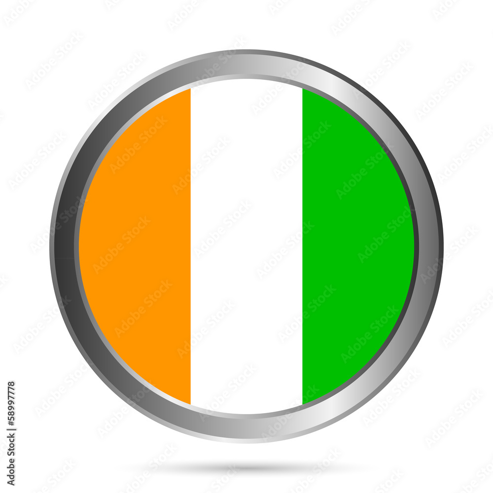 Cote d'Ivoire flag button Cote d'Ivoire flag button