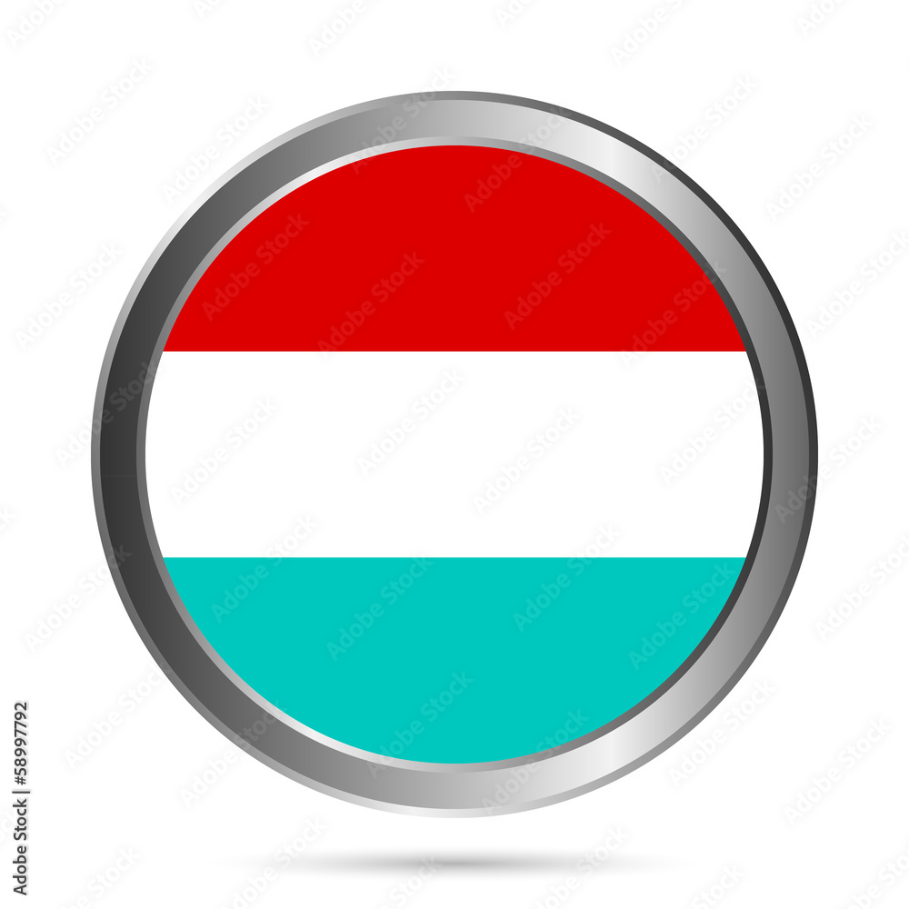 Luxembourg flag button. Luxembourg flag button.