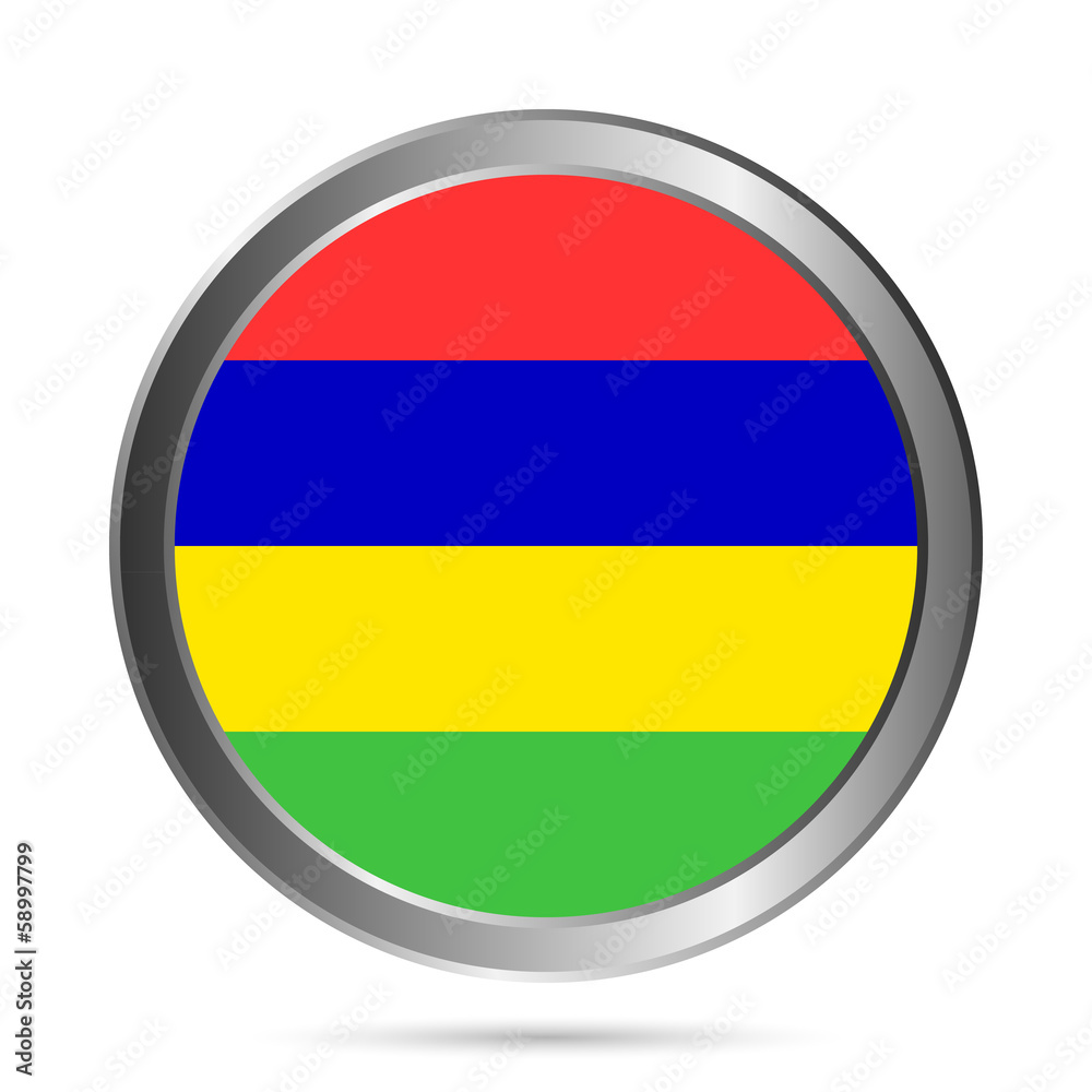 Mauritius flag button.
