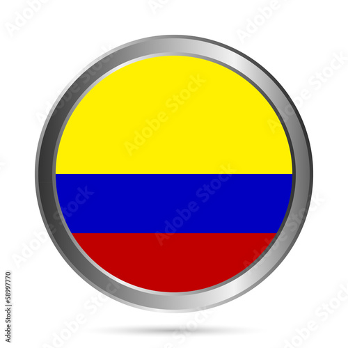 Free Download Colombia flag button. - GFXLoad