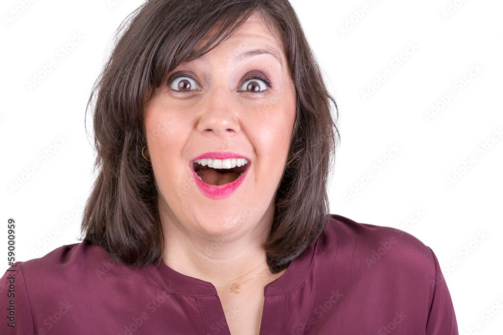 Happily Amazed Woman Looking at You Happily Amazed Woman Looking at You
