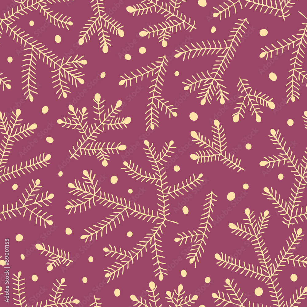 Seamless pattern with fir branches Seamless pattern with fir branches