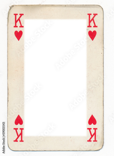 frame from old  king of heart playing card photo