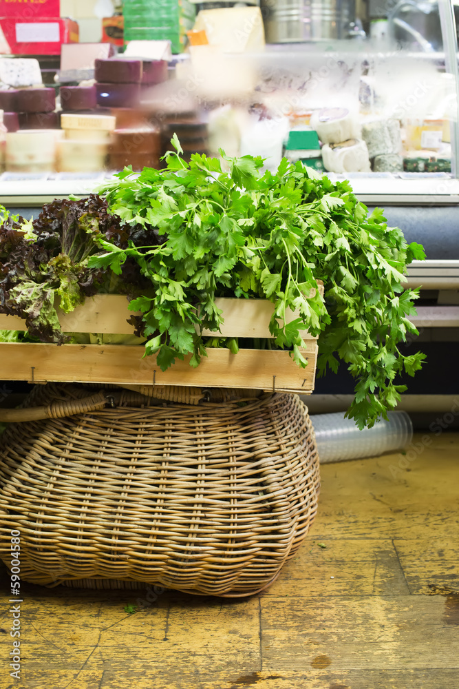 Bunch of parsley in a store Bunch of parsley in a store