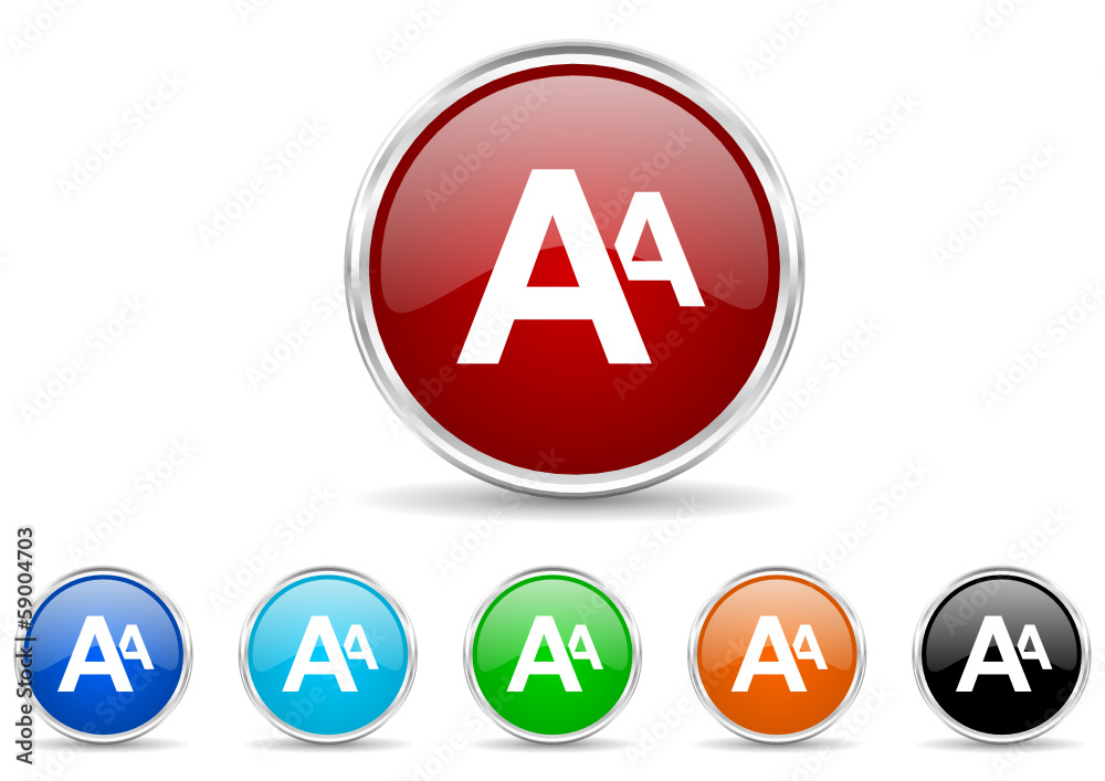 alphabet icon vector set alphabet icon vector set