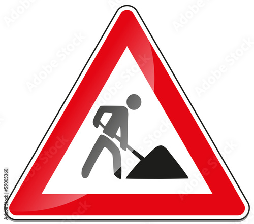 Baustelle Baustellenschild Verkehrsschild Verkehrszeichen