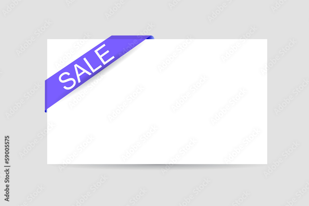 Sale Text at Blue Transparant Tape and Blank Card Sale Text at Blue Transparant Tape and Blank Card