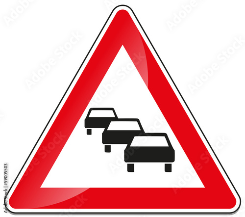 Stau Verkehrsstau Verkehrszeichen Verkehrsschild
