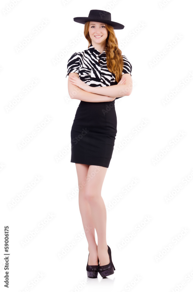 Young woman in fashion concept Young woman in fashion concept