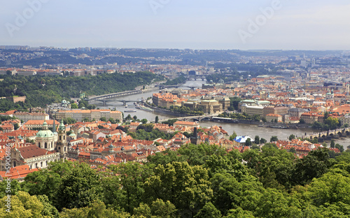 Vltava River in Prague's historical center.