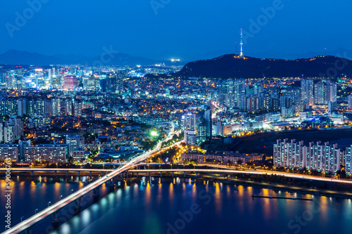 Seoul skyline from peak
