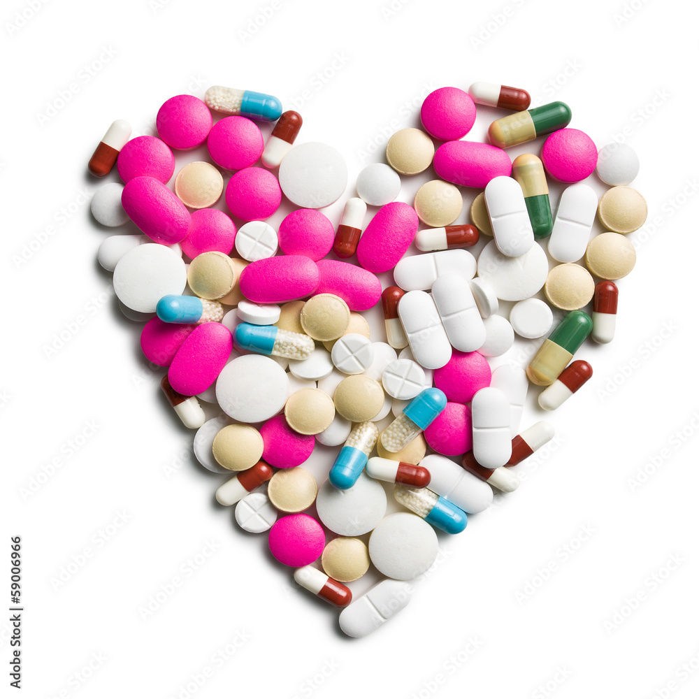 heart of colorful pills heart of colorful pills