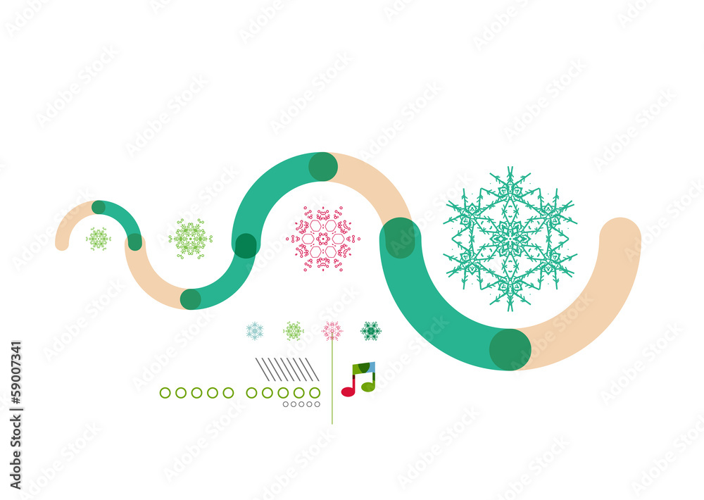 Fototapeta premium Christmas geometric shape minimal design