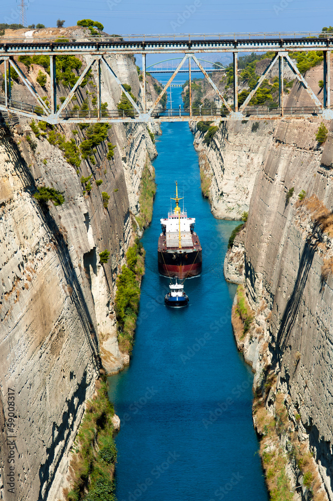 The Corinth Canal - obrazy, fototapety, plakaty 