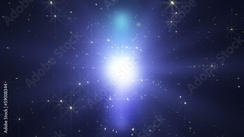 宇宙の青い光