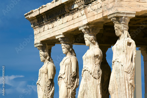 Caryatid sculptures, Acropolis of Athens, Greece