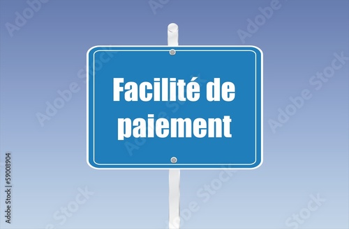 panneau facilité de paiement