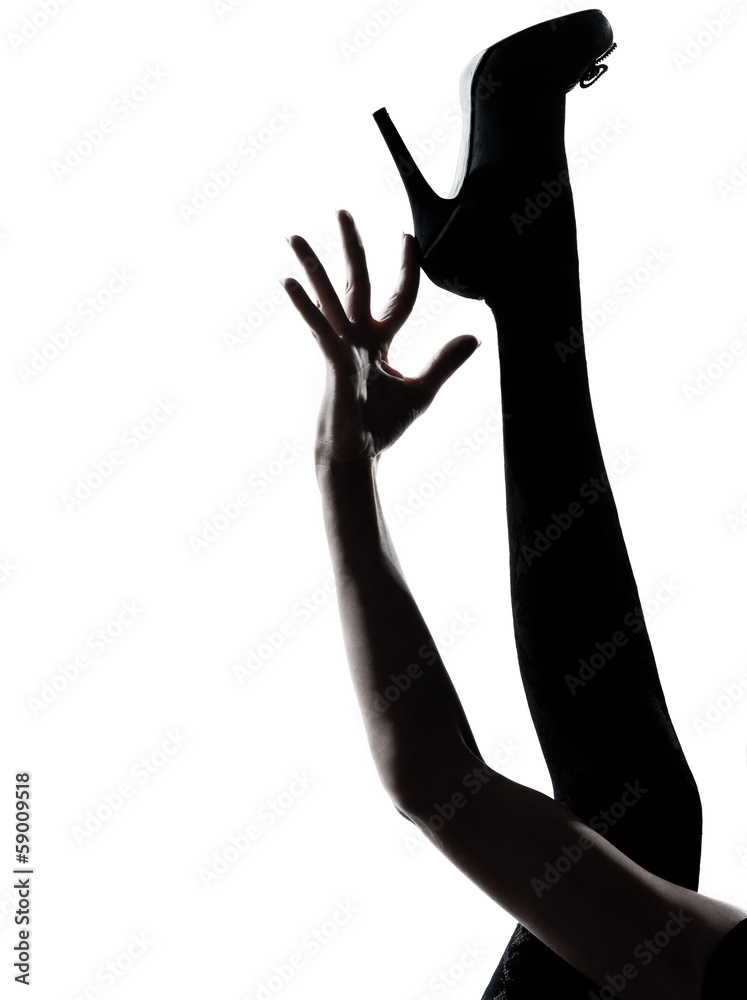 Fototapeta premium woman legs silhouette