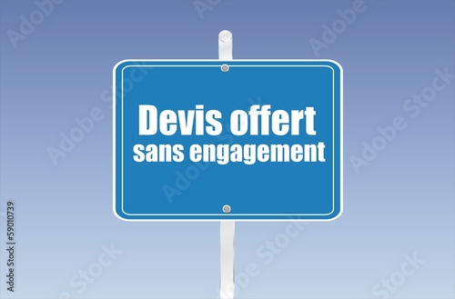 panneau devis offert