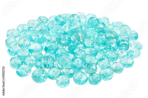 Pile of blue Apatite beads