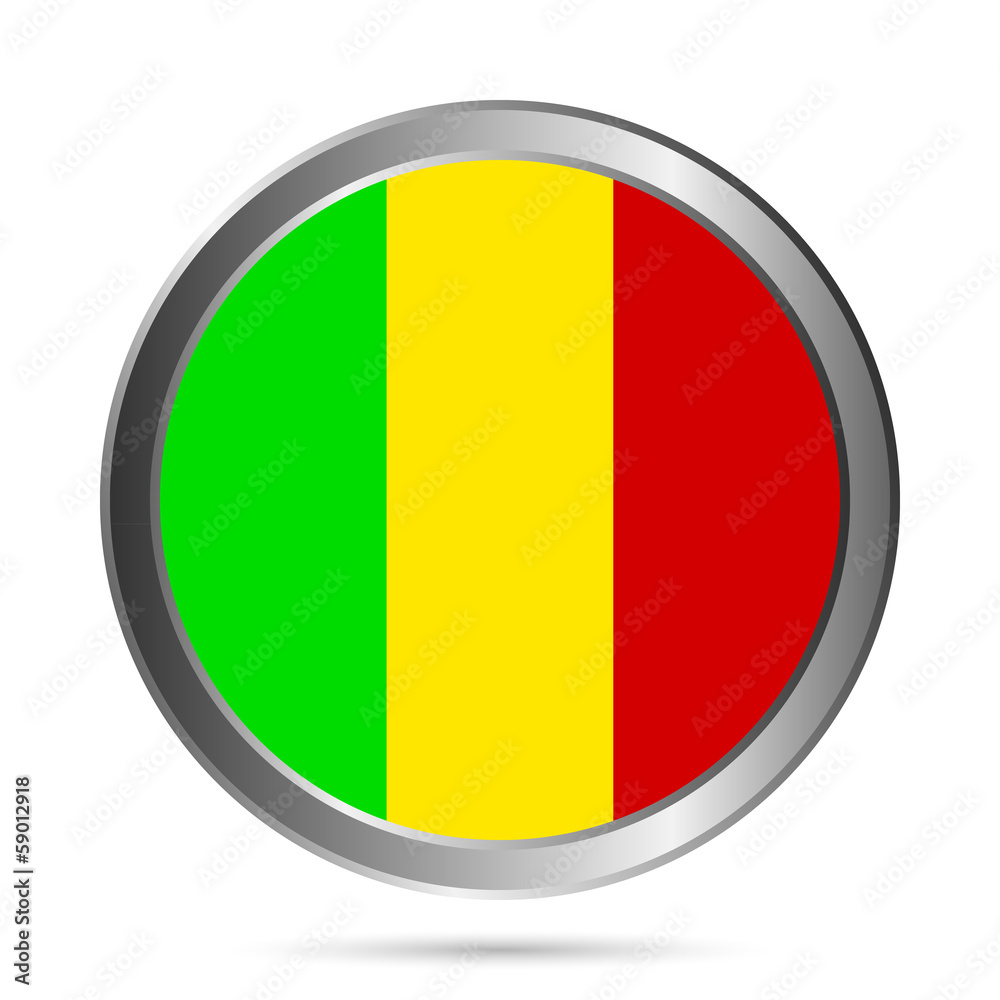 Mali flag button.