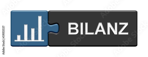 Puzzle-Button blau grau: Bilanz