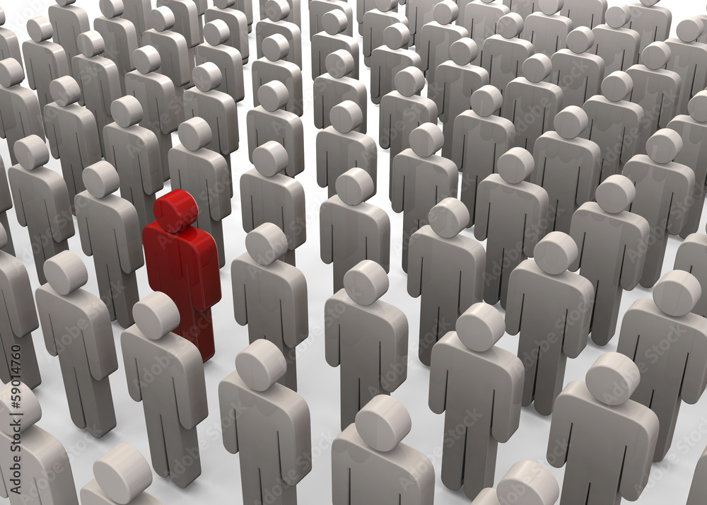 Fototapeta premium CROWD OF USERS - 3D