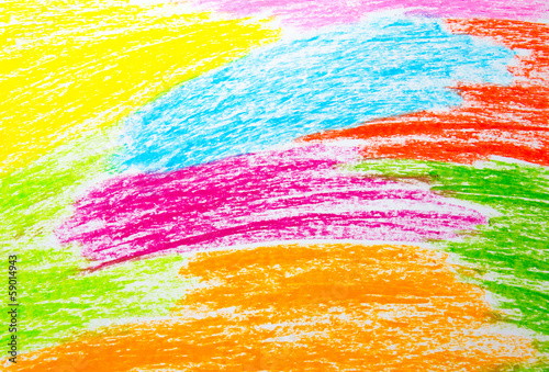 Wax crayon hand drawing background