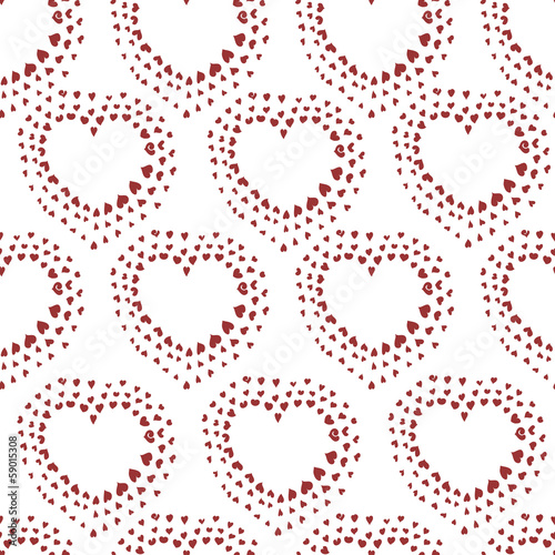 Seamless pattern with hearts