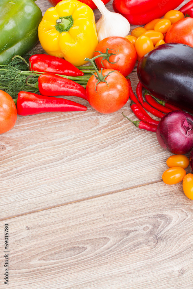 frame of fresh ripe of vegetables frame of fresh ripe of vegetables