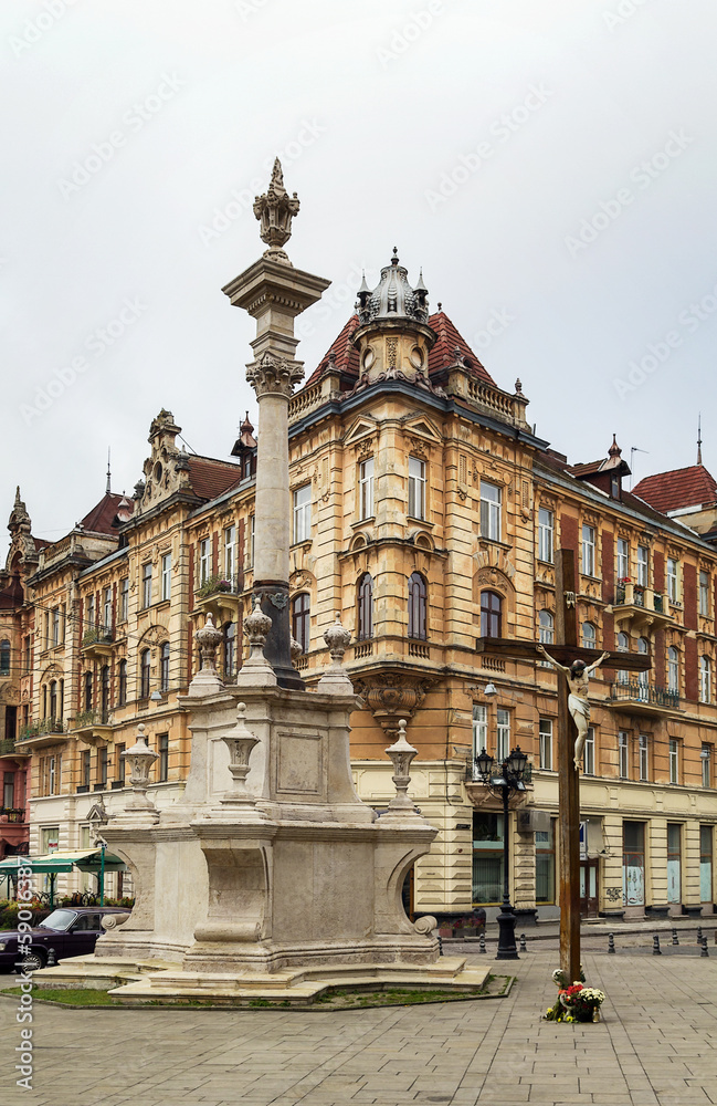 square in front of Bernardine Church, Lviv, Ukraine