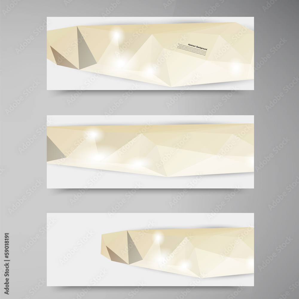 Fototapeta premium Vector abstract background. Polygonal pattern and banner