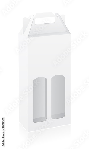 packing box for bottle vector illustration