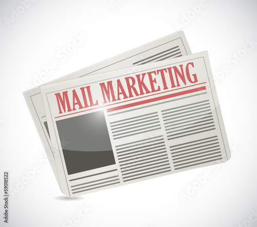 mail marketing newspaper illustration design