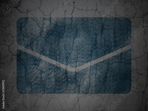 Business concept: Email on grunge wall background