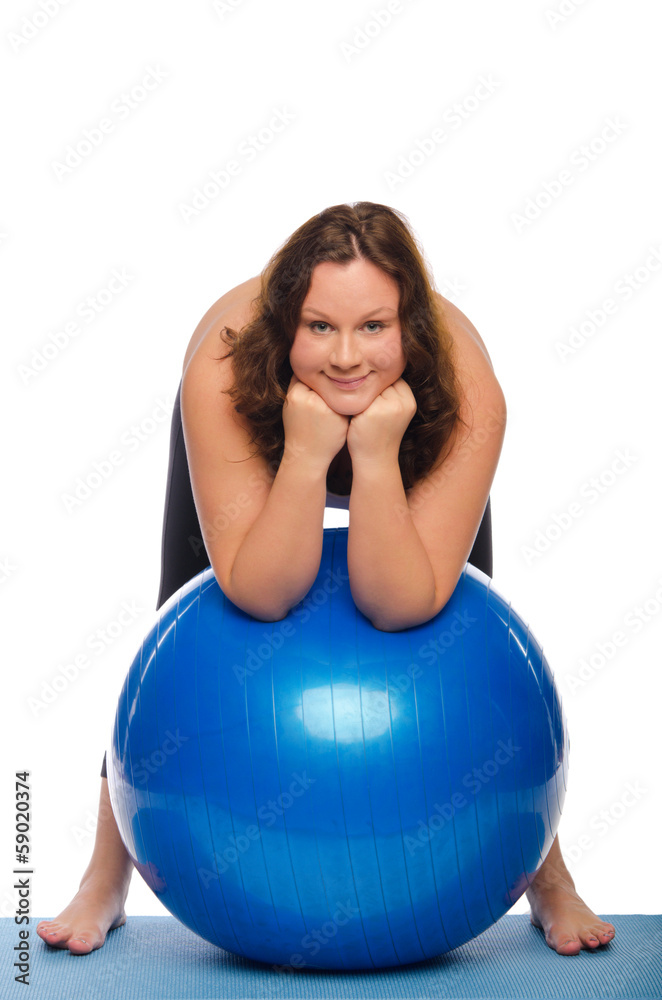 Fitness with a large ball Fitness with a large ball