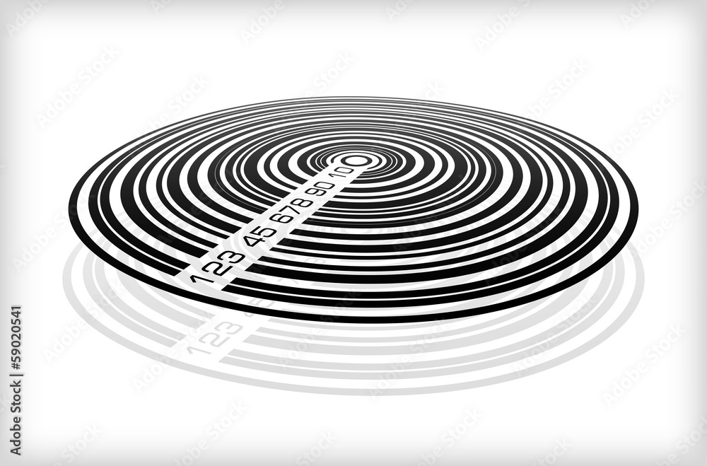 Compact disk in bar code style Compact disk in bar code style