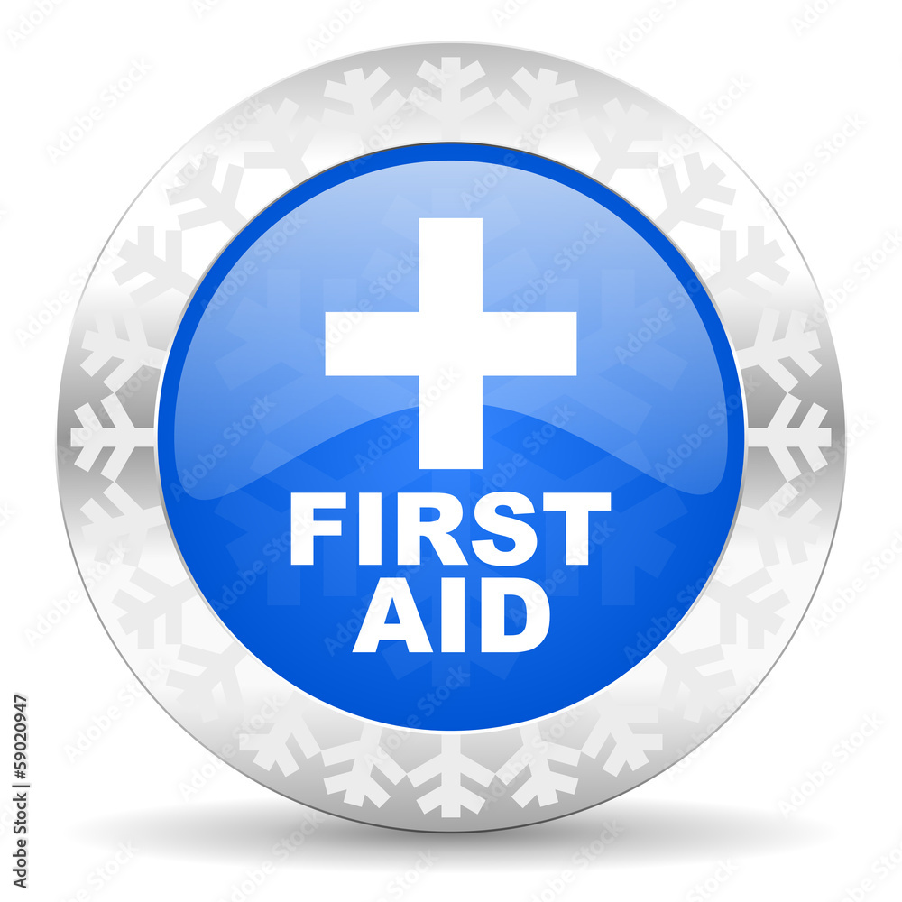 Obraz premium first aid christmas icon