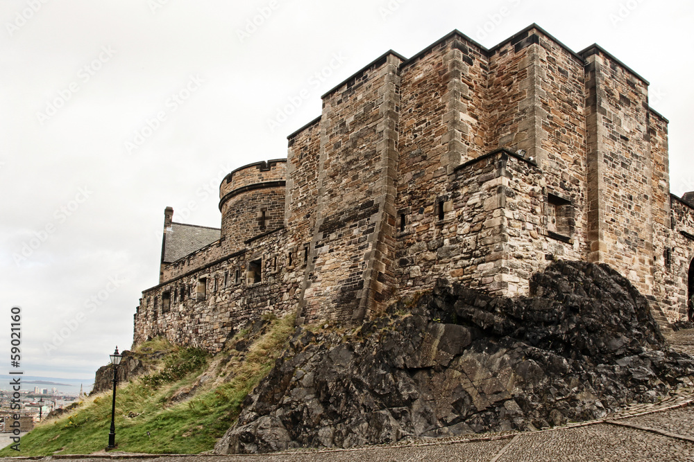 Medieval buildings in Edinburgh castle, Scotland, UK