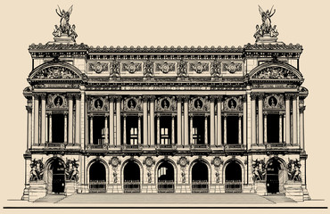 Poster Art Studio Opéra Garnier in Paris bei Tag  © Isaxar