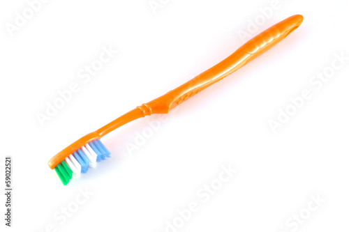 Orange toothbrush