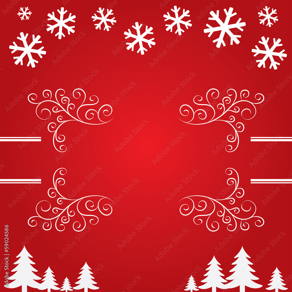 Christmas background with snowflakes and trees. Christmas background with snowflakes and trees.