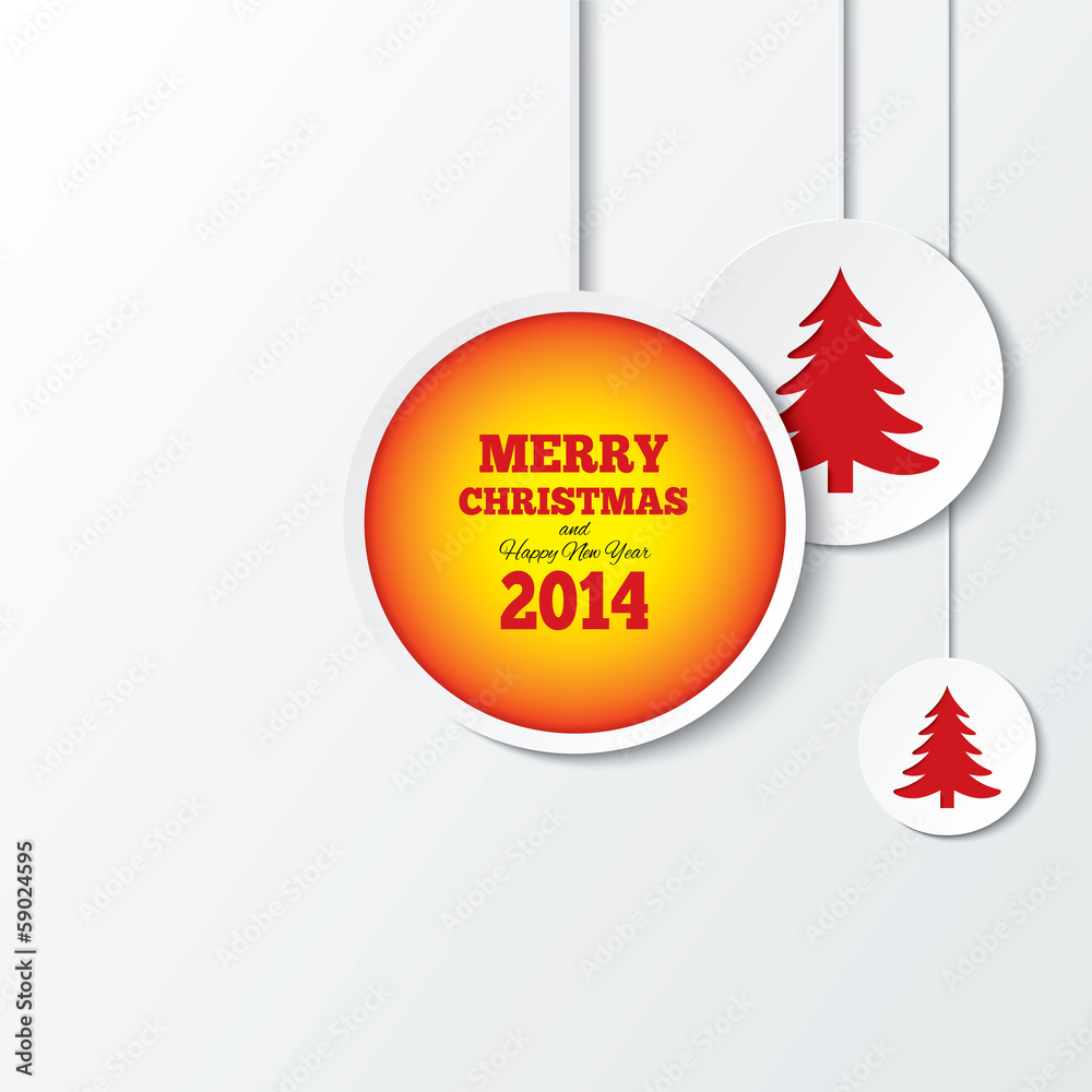 Obraz premium Christmas balls with christmas trees. New year.