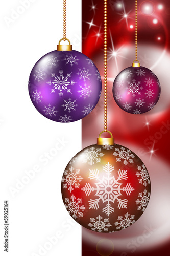 Festive Christmas and New Year decoration with ornaments