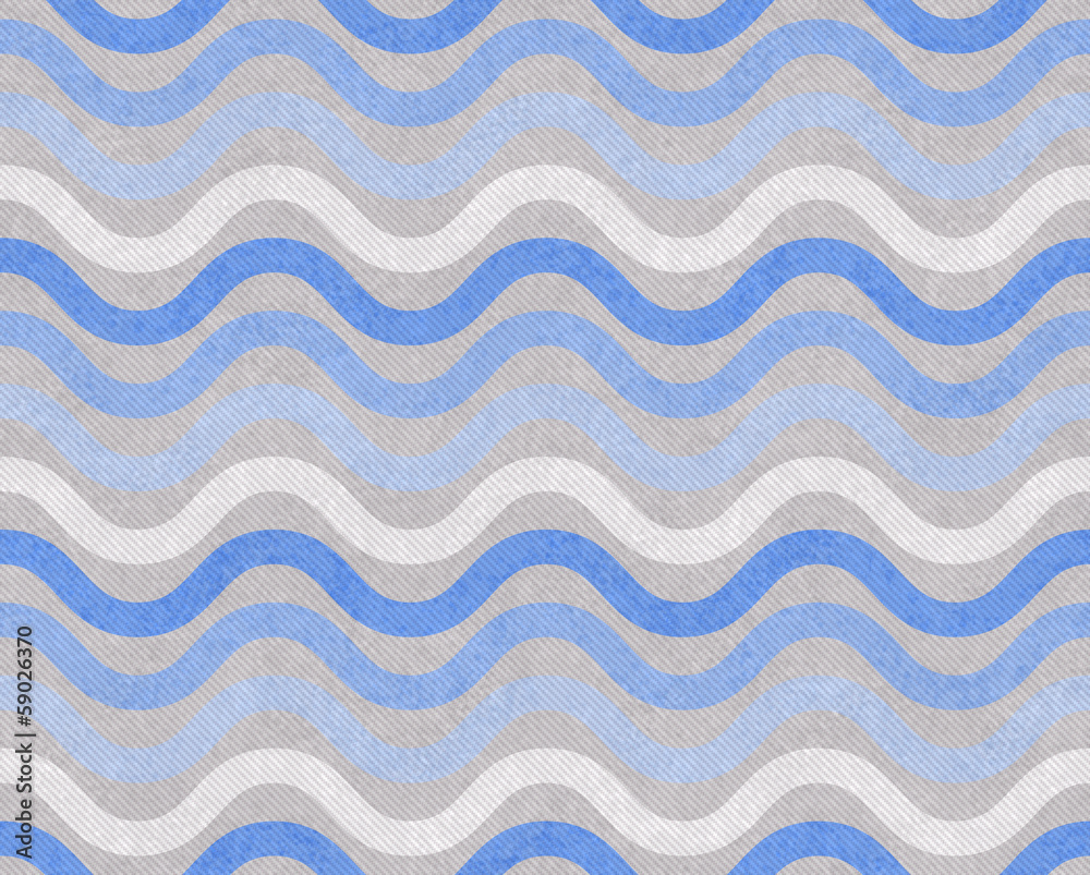 Blue and Gray Wavy  Textured Fabric Background