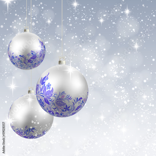 Christmas ornament vector background card