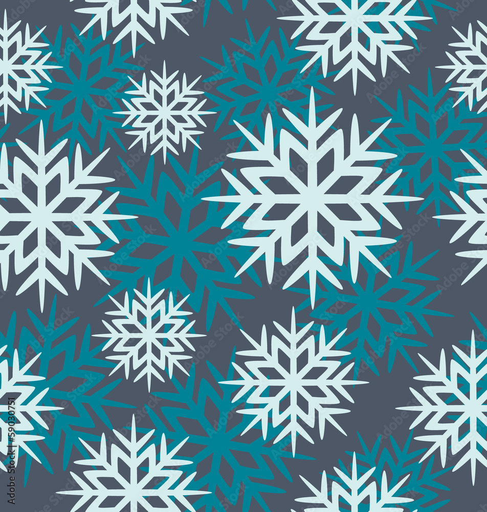 Seamless vector snowflakes Seamless vector snowflakes